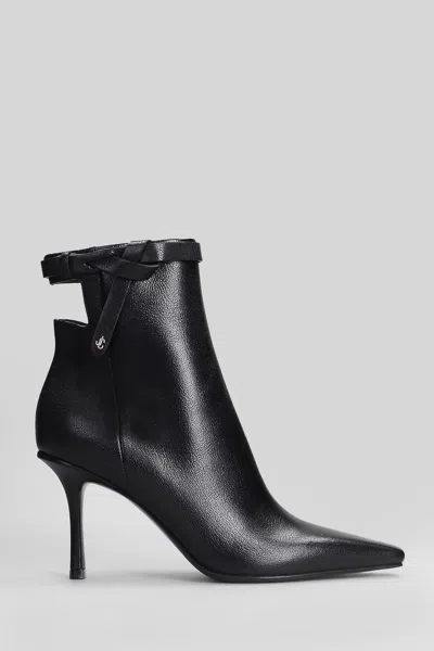 Jimmy Choo Camie Ab 85 High Heels Ankle Boots In Black Leather