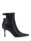 Jimmy Choo Camie Black Ankle Boots With Knot Detail In Leather Woman In Black