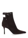 Jimmy Choo Camie Brown Ankle Boots With Knot Detail In Suede Woman In Brown