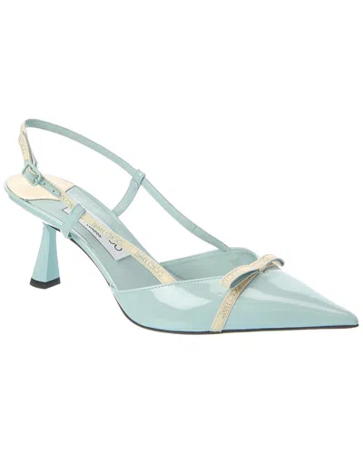 Jimmy Choo Camila 65 Patent Slingback Pump In Green