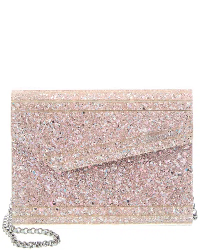Jimmy Choo Candy Acrylic & Leather Clutch In Pink