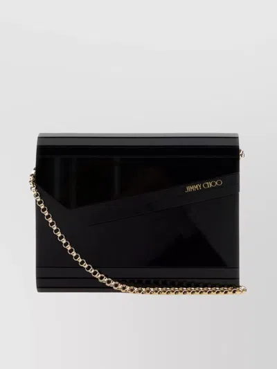 Jimmy Choo Candy Acrylic Chain Clutch With Glossy Finish