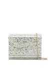 Jimmy Choo Candy Clutch Bag In Acrylic Fabric With Raw Glitter In Multi