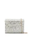 Jimmy Choo Candy Champagne Clutch Bag With All-over Coarse Glitter In Acrylic Woman