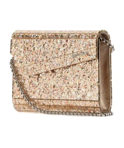 Jimmy Choo Candy Clutch Bag In Gold