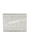 Jimmy Choo 'candy' Champagne Clutch Bag With All-over Coarse Glitter In White