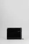 Jimmy Choo Candy Acrylic Chain Clutch With Glossy Finish In Black