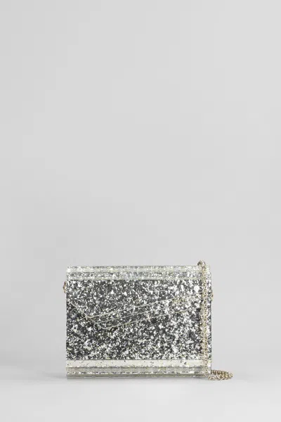 Jimmy Choo Candy Clutch In Silver Acrylic