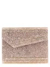 Jimmy Choo Candy Clutch Bag In Fabric With Glitter In Pink
