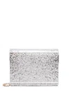 Jimmy Choo Acylic Clutch With All-over Glitter In Silver