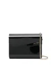 Jimmy Choo Candy Logo Acrylic Clutch In Black
