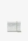 Jimmy Choo Candy Glitter-embellished Clutch Bag In Beige