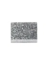 Jimmy Choo "candy" Glitter Pouch Silver In Silver