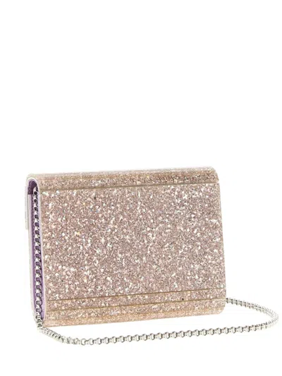 Jimmy Choo Candy Glitter Tote Bag In Pink