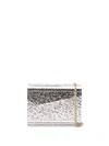 Jimmy Choo Candy Clutch Bag In Acrylic Fabric With Glitter In Gold
