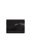 Jimmy Choo Candy Logo Clutch Shoulder Bag In Black