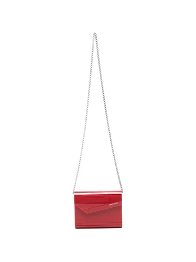 Jimmy Choo Candy Logo-detail Clutch Bag In Red