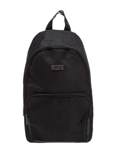 Pre-owned Jimmy Choo Canvas Backpack In Black