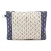 Jimmy Choo Canvas Clutch Bag Jc Logo In Blue