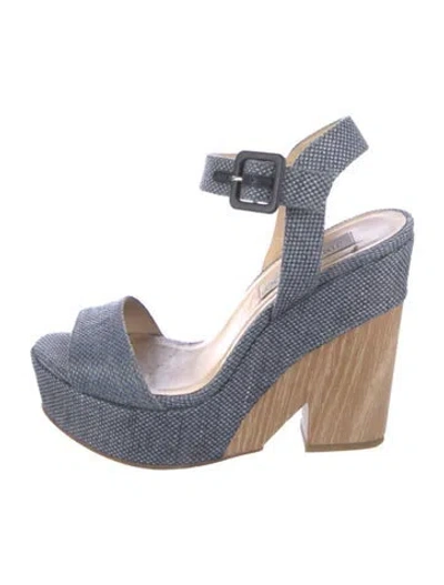 Pre-owned Jimmy Choo Canvas Espadrilles In Blue