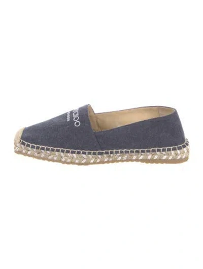 Pre-owned Jimmy Choo Canvas Espadrilles In Blue