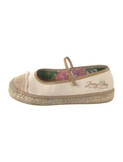 Pre-owned Jimmy Choo Canvas Espadrilles In Neutrals