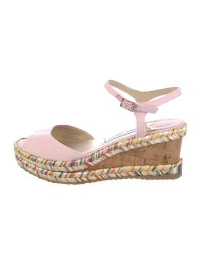 Pre-owned Jimmy Choo Canvas Espadrilles In Pink