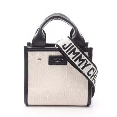 Pre-owned Jimmy Choo Canvas Leather Tote Bag () In Multi