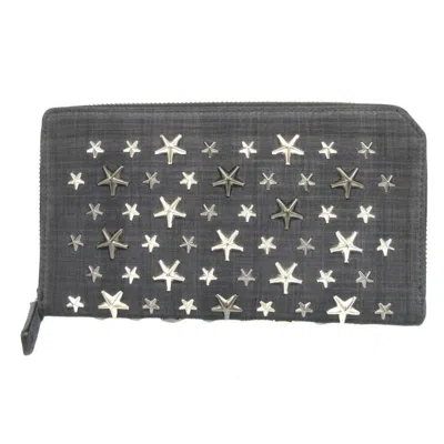 Pre-owned Jimmy Choo Canvas Long Wallet (bi-fold) () In Blue