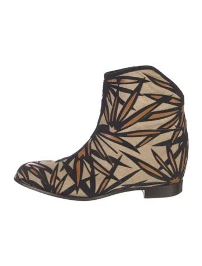 Pre-owned Jimmy Choo Canvas Printed Boots