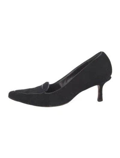 Pre-owned Jimmy Choo Canvas Pumps In Black