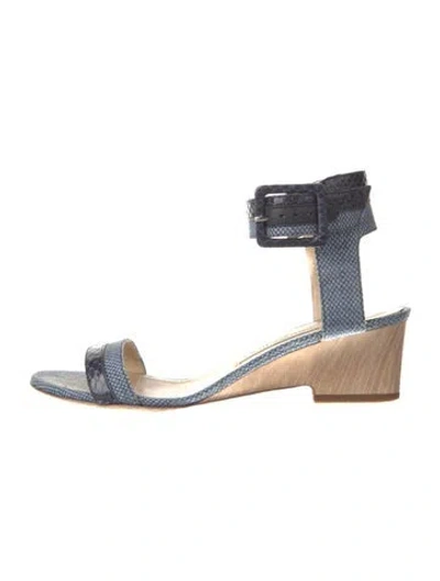 Pre-owned Jimmy Choo Canvas Sandals In Blue