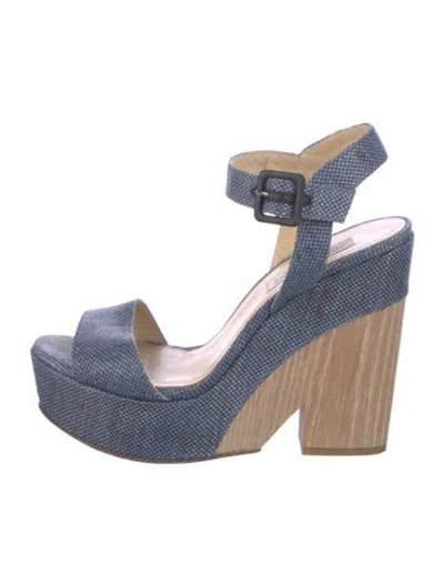 Pre-owned Jimmy Choo Canvas Sandals In Blue