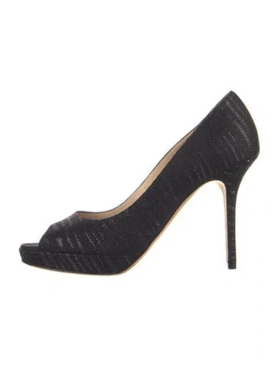 Pre-owned Jimmy Choo Canvas Sandals In Blue