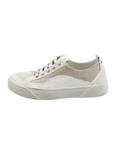Pre-owned Jimmy Choo Canvas Sneakers In Neutral