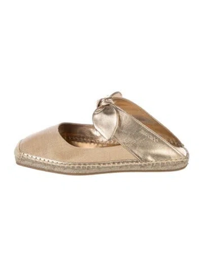 Pre-owned Jimmy Choo Canvas Whipstitch Trim Espadrilles In Neutrals