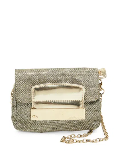 Pre-owned Jimmy Choo Caro Chain-strap Shoulder Bag In Gold