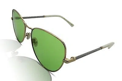Pre-owned Jimmy Choo Carol/s Women's Sunglasses Y3r/qt Gold Ivory/green