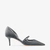 Jimmy Choo Carolyn Cotton Patent Pumps In Storm/storm