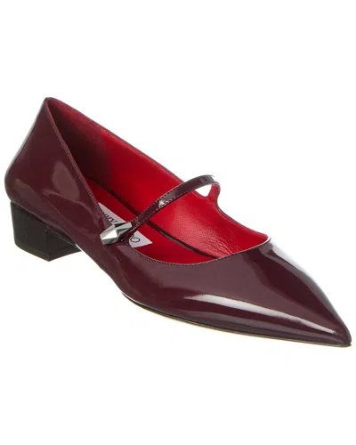Jimmy Choo Carolyn Patent Ballet Flat In Red