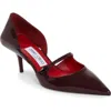 Jimmy Choo Carolyn Pointed Toe D'orsay Pump In Garnet/red