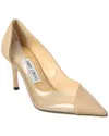 JIMMY CHOO JIMMY CHOO CASS 75 LINEN & VINYL PUMP