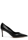 Jimmy Choo Cass 75 Panelled Leather Pumps In Black