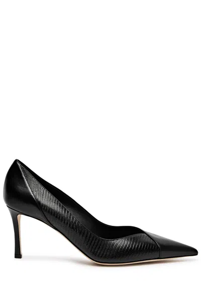 Jimmy Choo Cass 75 Panelled Leather Pumps In Brown