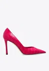 JIMMY CHOO CASS 95 CROC-EMBOSSED LEATHER PUMPS