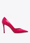 Jimmy Choo Cass 95 Crocodile-embossed Pumps In Pink