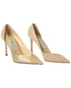 Jimmy Choo Cass 95 Linen & Vinyl Pump (authentic Pre-loved)