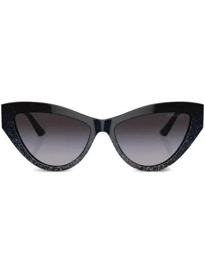 Jimmy Choo Jc5004 504587 Occhiali Da Sole Neri Per Donna In Black