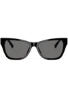 Jimmy Choo Logo-print Sunglasses In Black