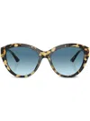 Jimmy Choo Cat-eye Sunglasses In Brown